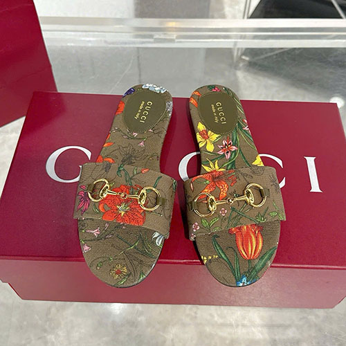 Dép Gucci Sandal Horsebit  Màu Xanh Rêu Siêu Cấp Size 35-42