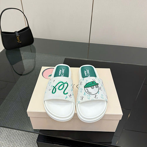 Dép Jimmy Choo Màu Trắng Siêu Cấp Size 35 ~ 40