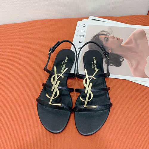Dép Kẹp YSL Màu Đen Logo Vàng Siêu Cấp Size 35 – 42