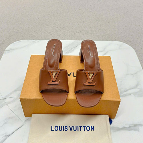 Dép LV Capri Sandals 2024SS Màu Nâu Siêu Cấp Size 35-39
