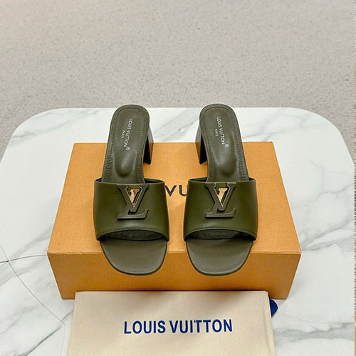 Dép LV Capri Sandals 2024SS Màu Xanh Rêu Siêu Cấp Size 35-39