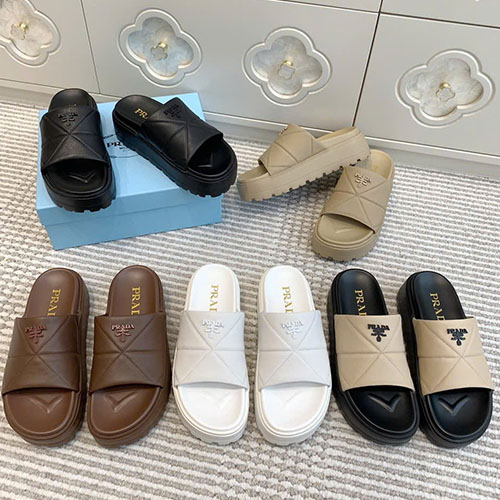 Dép Prada Sandal Đế Độn Cao 10.5cm Siêu Cấp Size 35 ~ 39