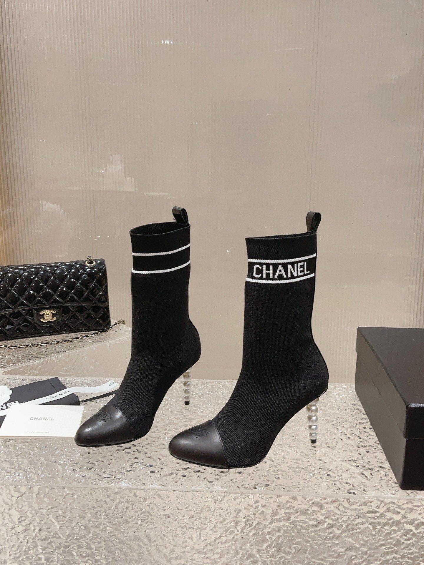 Giày Boot Cao Gót Chanel Size 36
