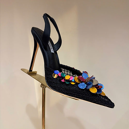 Giày Cao Gót Aquazzura Màu Đen Siêu Cấp Size 34 ~ 39