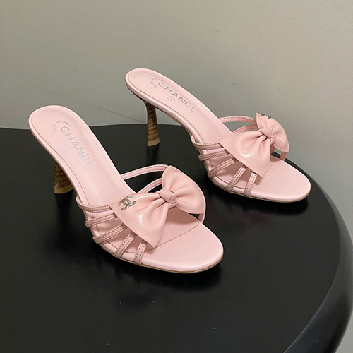 Giày cao gót Chanel Vintage peep-toe/pointed bow 2026 – VIP