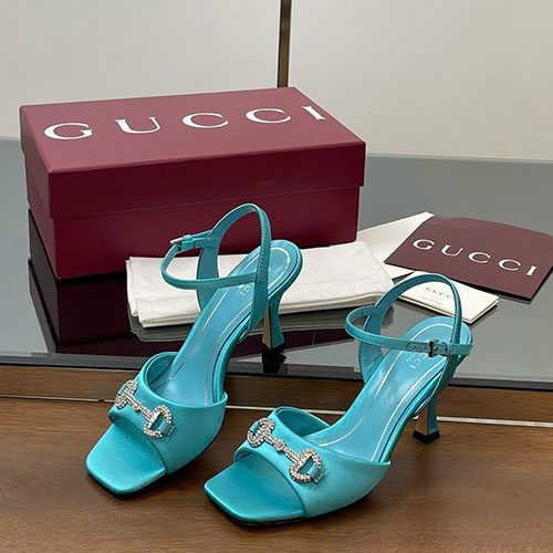 Giày Cao Gót Đính Đá 8275288845 Màu Xanh Siêu Cấp Size 35 ~ 42