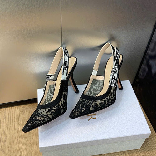 GIày Cao Gót Dior J’ADIOR Macrame Màu Đen Size 34–44