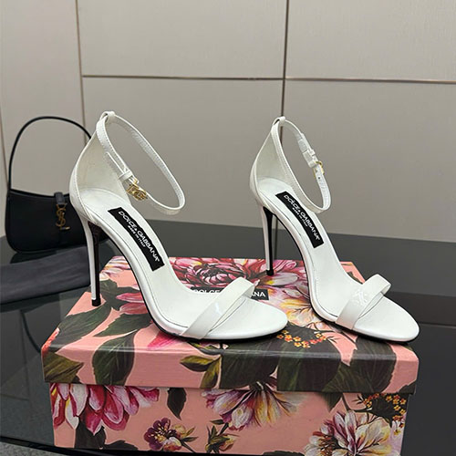 Giày Cao Gót Dolce & Gabbana 25SS Màu Trắng Size 35 ~ 41