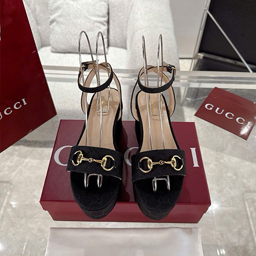 Giày Cao Gót Gucci Thắt Dây Màu Đen Siêu Cấp Size 35-42