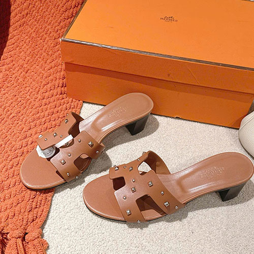 Giày Cao Gót Hermes Màu Nâu Size 34 - 42