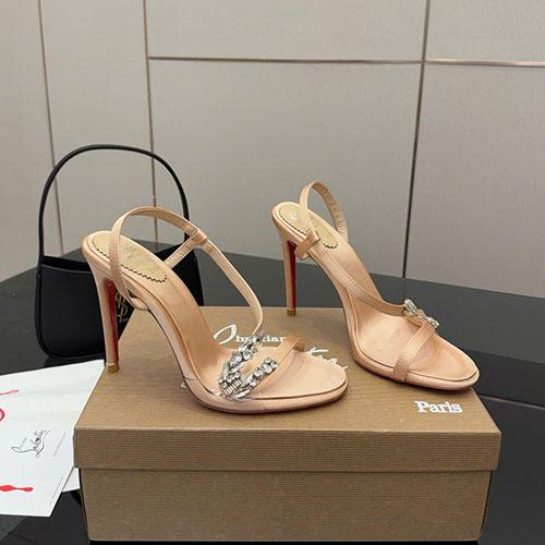 Giày Cao Gót Louboutin Rosalie Màu Kem Siêu Cấp Size 35-39