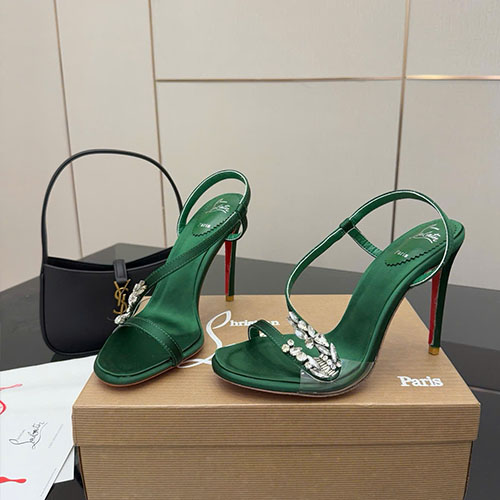 Giày Cao Gót Louboutin Rosalie Màu Xanh Siêu Cấp Size 35-39