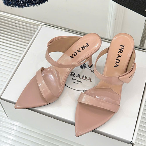 Giày Cao Gót Prada 25WF Màu Be Kem Siêu Cấp Size 35 - 39
