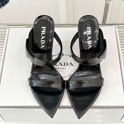 Giày Cao Gót Prada 25WF Màu Đen Siêu Cấp Size 35 - 39