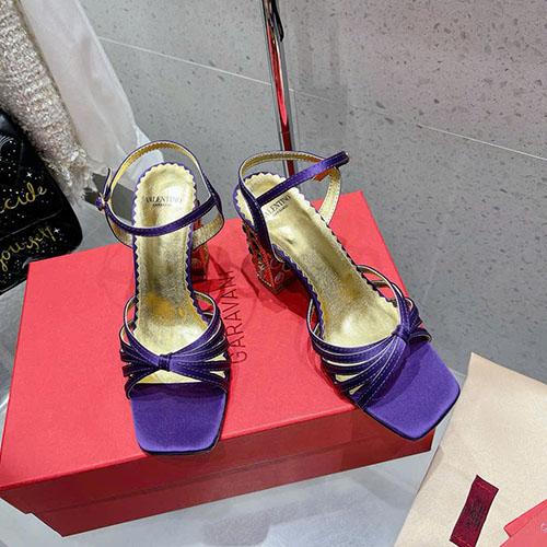 Giày Cao Gót Valentino 25SS Màu Tím Siêu Cấp Size 35 ~ 39