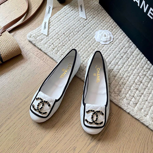 Giày Chanel 25K Da Thật Trắng Siêu Cấp Size 35 - 40