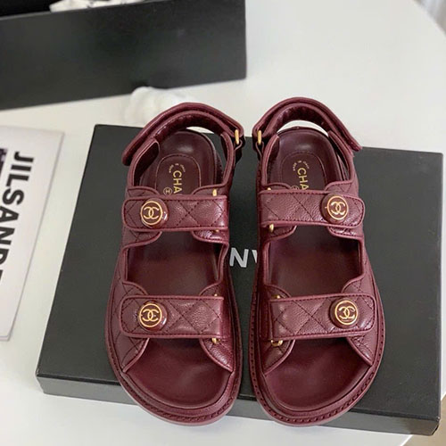 Giày Chanel Sandal Màu Đỏ Siêu Cấp Size 35 ~ 40