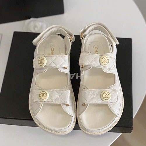 Giày Chanel Sandal Màu Trắng Siêu Cấp Size 35 ~ 40