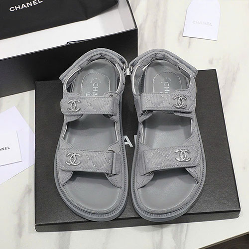 Giày Chanel Sandal Màu Xám Siêu Cấp Size 35 ~ 40
