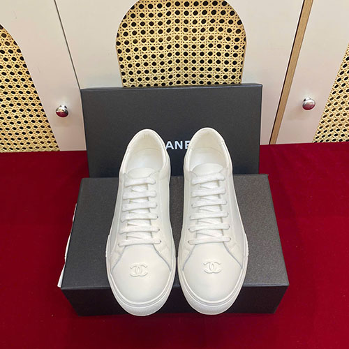 Giày Chanel Sneaker Full Trắng Logo CC Size 41 Men