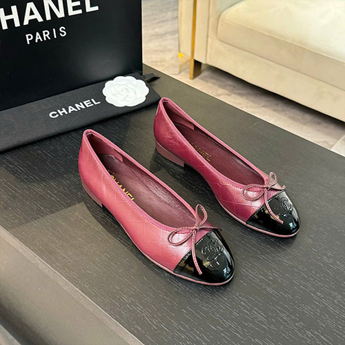 Giày Đế Bệt Chanel 25FW Màu Đỏ Siêu Cấp Size 34–41