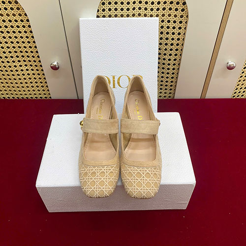 Giày Dior D-Joy Lace Embroidery CD-BB02 Màu Kem Siêu Cấp Size 35