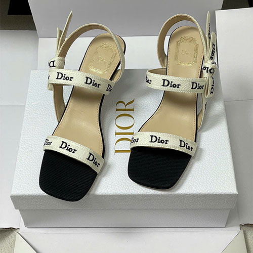 Giày Dior J’Adior slingback nơ thêu CD gót thấp 26SS – VIP