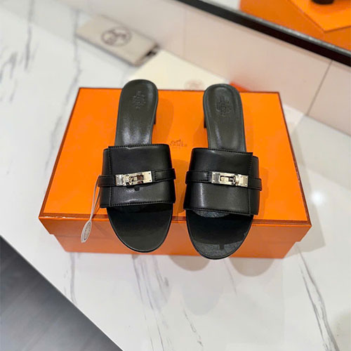 Giày sandal Hermès classic da bò 4.5cm – Siêu cấp