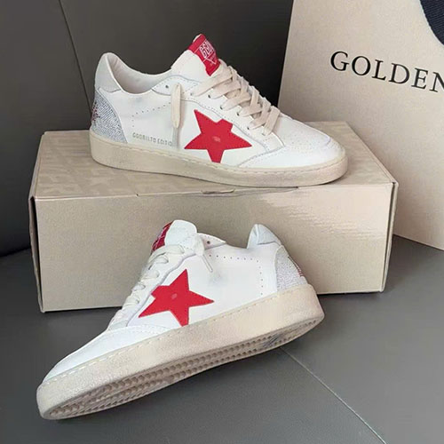 Giày Thể Thao GGDB Màu Trắng Sao Đỏ Size 35 ~ 40