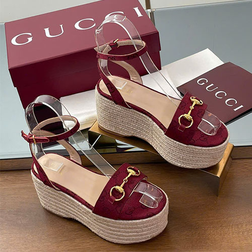 Giày Xuồng Gucci Sandal Màu Đỏ Siêu Cấp Size 36 ~ 42