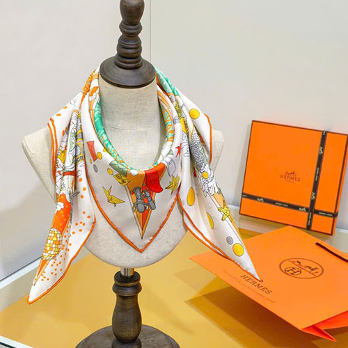 Khăn Lụa Hermes Flagship Twill 18 Momme Siêu Cấp Size 90cm
