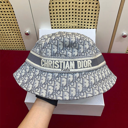 Mũ Dior Oblique Small Brim Bucket Hat Màu Xám Siêu Cấp