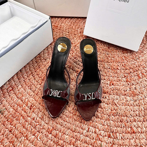 Sandal cao gót Saint Laurent mũi nhọn dây mảnh 26SS – G013