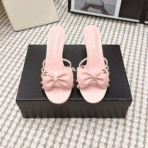 Sandal Chanel 26SS nơ mũi hở gót cao siêu VIP