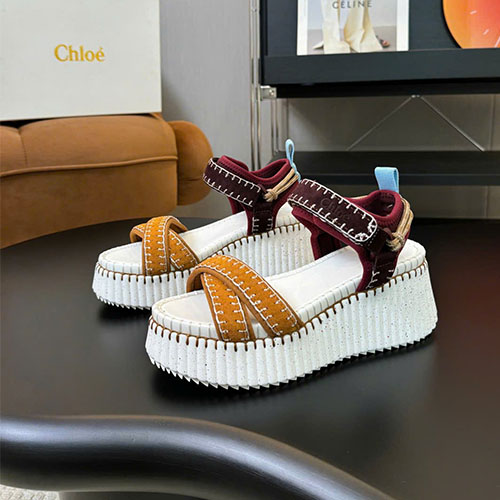 Sandal Chloé 2024 Da Suede Cao Cấp Siêu Cấp