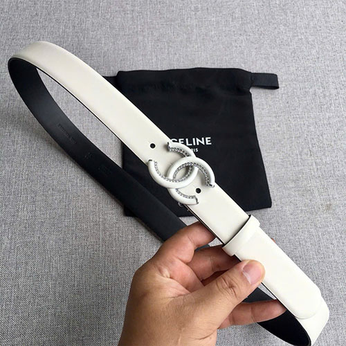 Thắt Lưng Chanel 2025 Màu Trắng Super Size 3.0cm