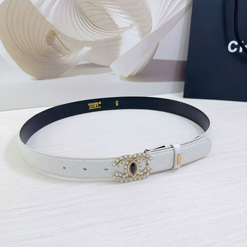 Thắt Lưng Chanel Da Bò Logo Vàng Super Size 3.0 cm
