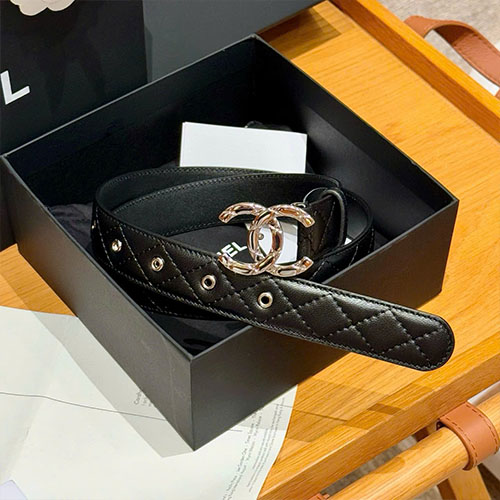 Thắt Lưng Chanel Màu Đen Siêu Cấp Size 3.0 cm