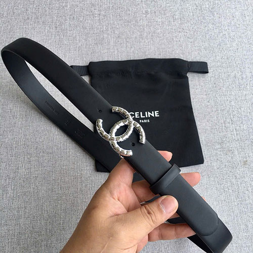 Thắt Lưng Chanel Màu Đen Super Size 3.0cm