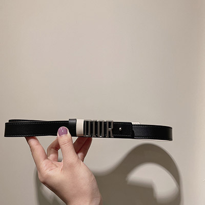 Thắt Lưng Dior Da Bê Hai Mặt Siêu Cấp Chữ DIOR Size 2cm