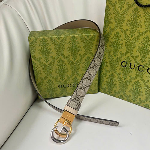 Thắt Lưng Gucci Khóa Tròn Đôi G Siêu Cấp Size 3.0 cm