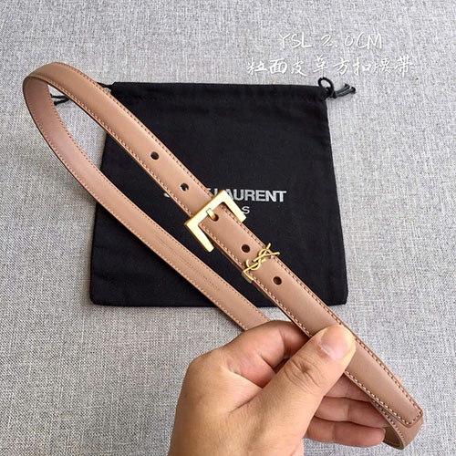 Thắt Lưng YSL Da Bê Khóa Kim Loại Super Size 2.0 cm