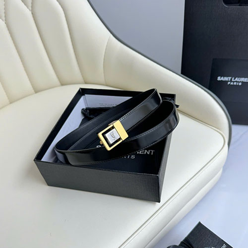 Thắt Lưng YSL Da Thật Khóa Mạ Vàng Super Size 2.0 cm