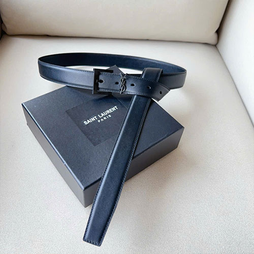 Thắt Lưng YSL Khóa Đen Hoa Văn Super Size 3.0 cm