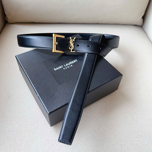 Thắt Lưng YSL Khóa Vàng  Hoa Văn Super Size 3.0 cm