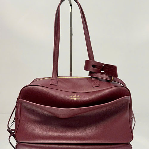Túi Balenciaga Carrie Bowling Bag Màu Đỏ Siêu Cấp Size 35.8cm