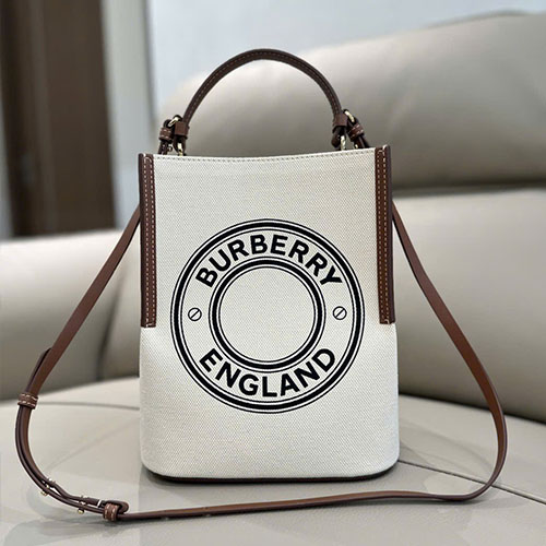Túi Burberry Bucket B Cotton Canvas Siêu Cấp Size 25cm