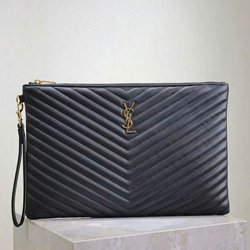 Túi Cầm Tay YSL Monogram Màu Đen Siêu Cấp Size 36cm