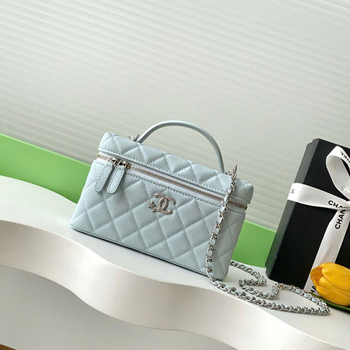 Túi Chanel 25B Star Logo AP4854 Màu Xanh Siêu Cấp Size 19.5cm