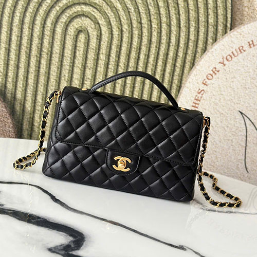 Túi Chanel 25P Kelly Màu Đen Siêu Cấp Size 25cm